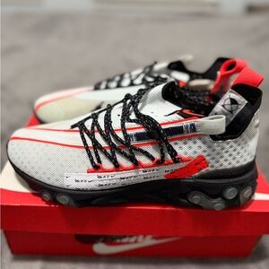 Nike React ISPA Sz 9 Ghost Aqua/Crimson